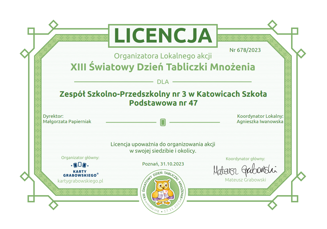XIII Światowy Dzień Tabliczki Mnożenia