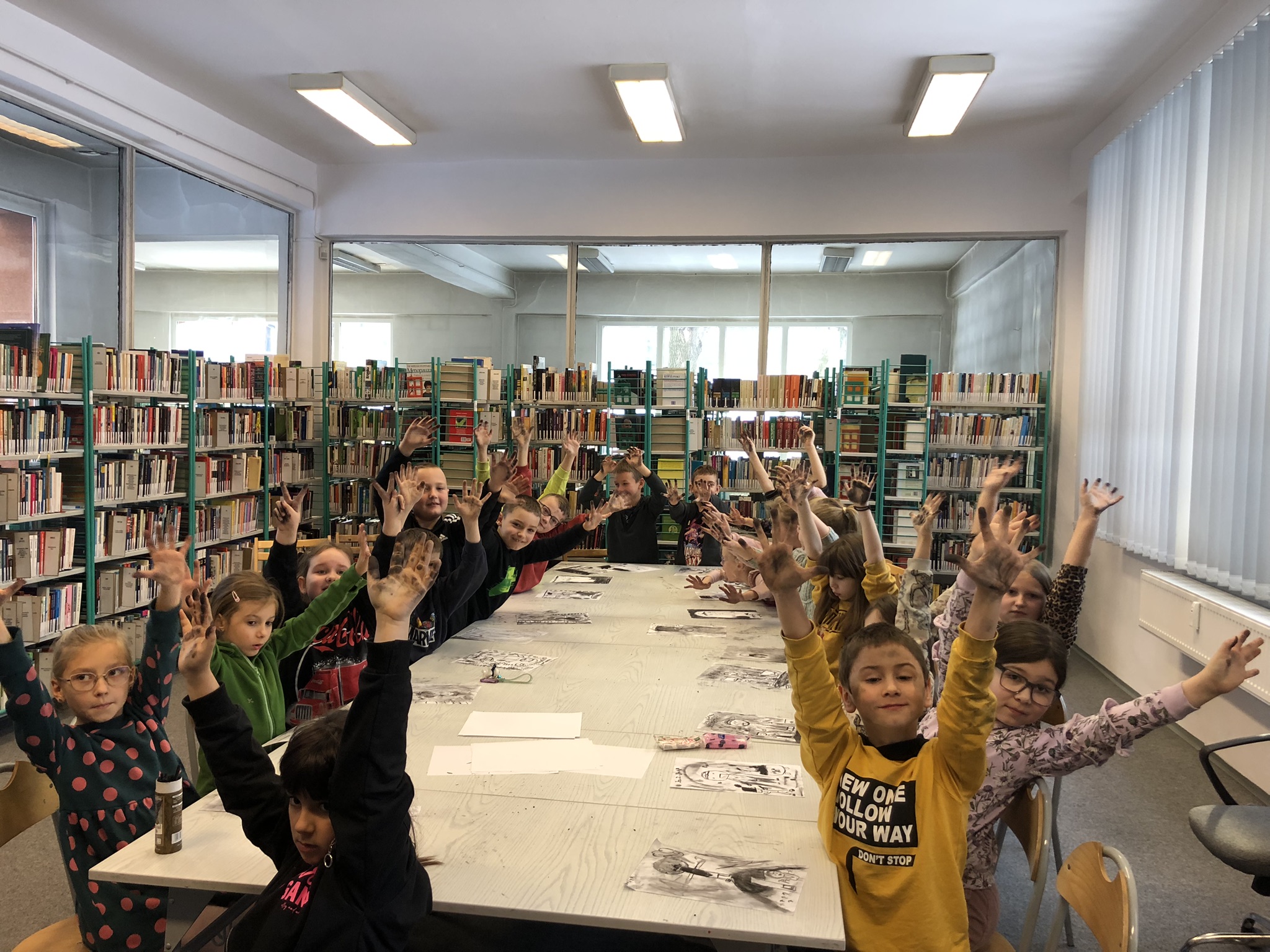 Barbórka w bibliotece