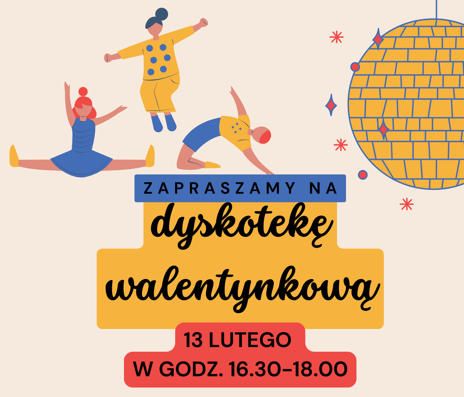 Zapraszamy na Dyskotekę Walentynkową!